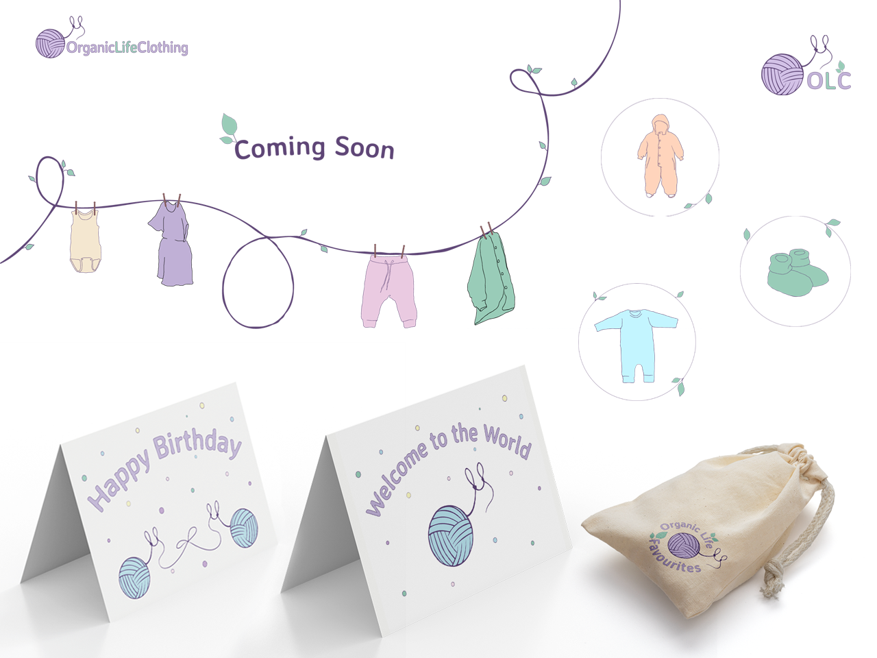 visual identity and graphic design wor webshop for organic clothing company