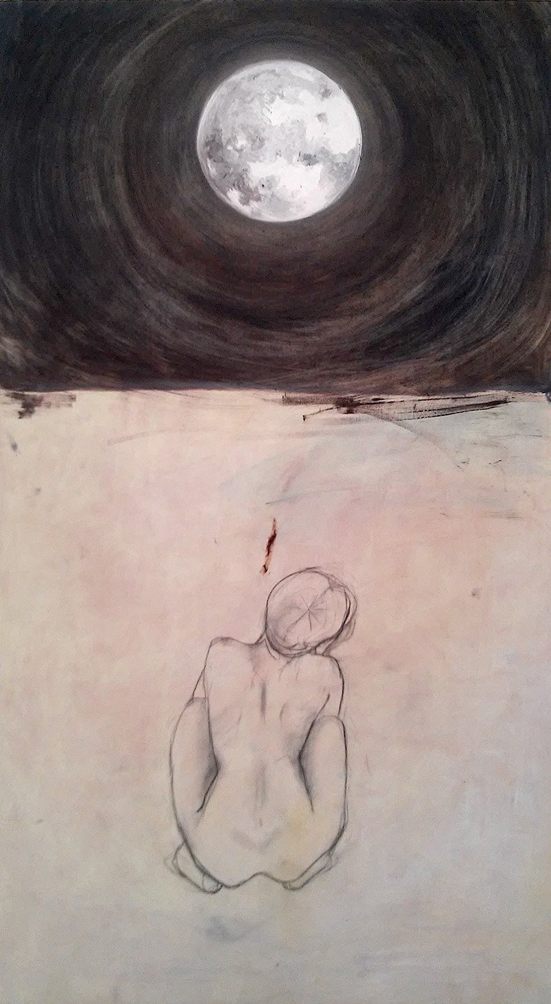 menstruation art drawing woman expecting her period