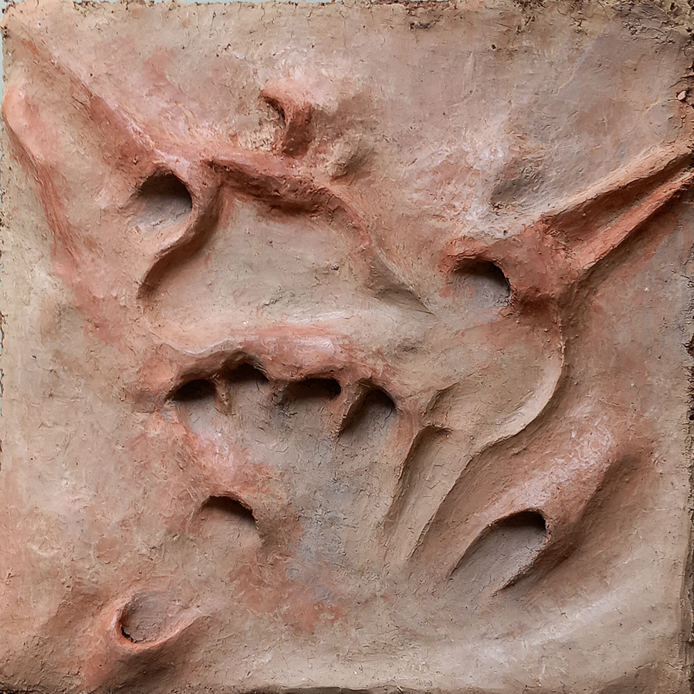 relief painting with earth