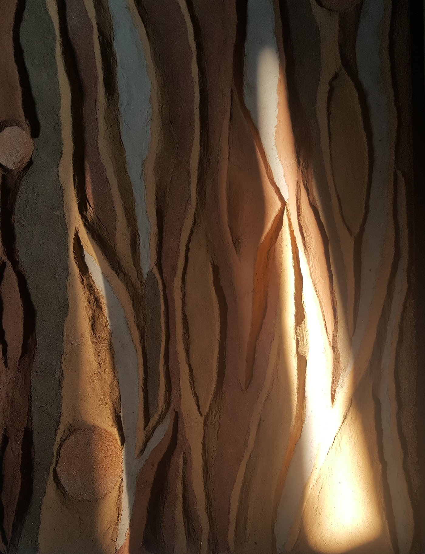 earth clay and sand relief painting